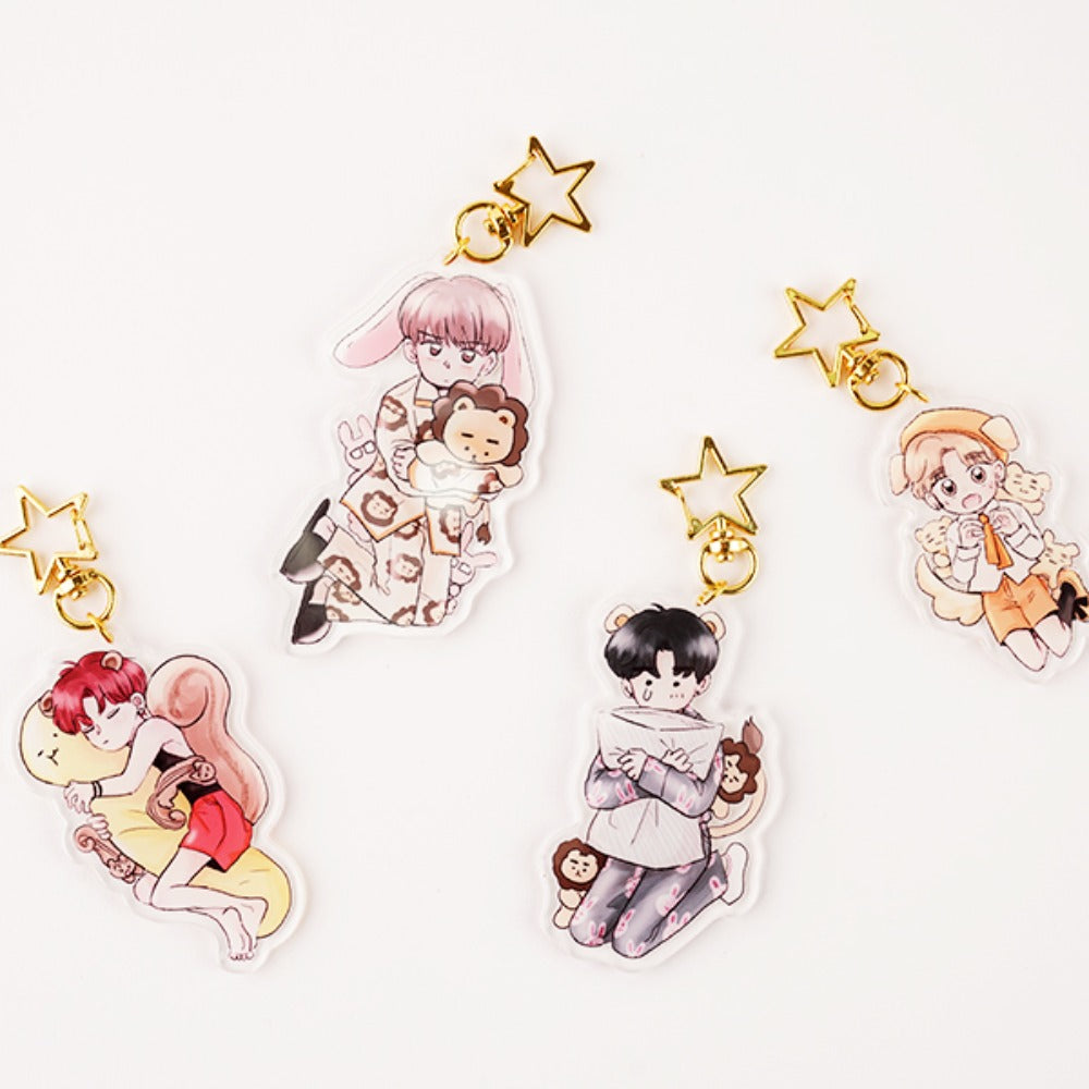 A Male Fan Characters Acrylic Keychains