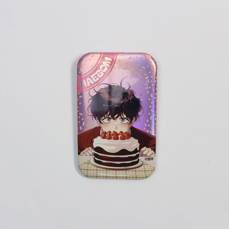 Cherry Blossoms After Winter Square Hologram Badge Set (2 Designs)