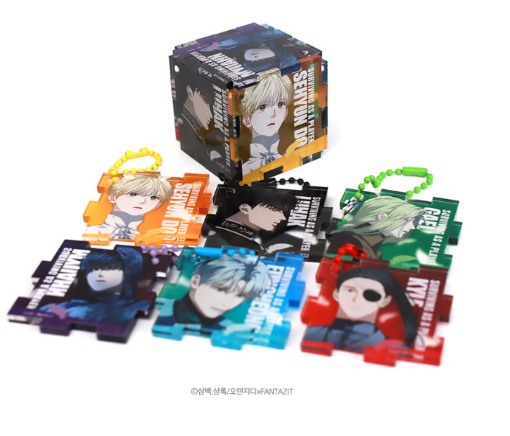 Surviving As A Player Acrylic Puzzle Keyring Set