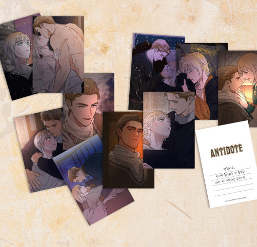 Antidote Set of 10 illustration postcards