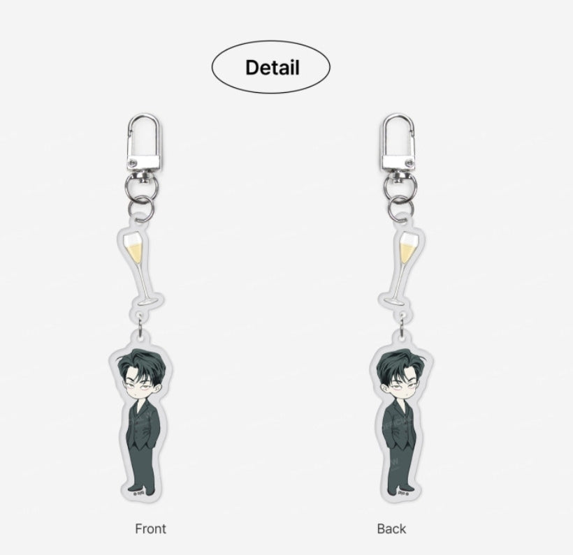 POP THE BEYOND Acrylic Keychain - The Pizza Delivery Man and the Gold Palace