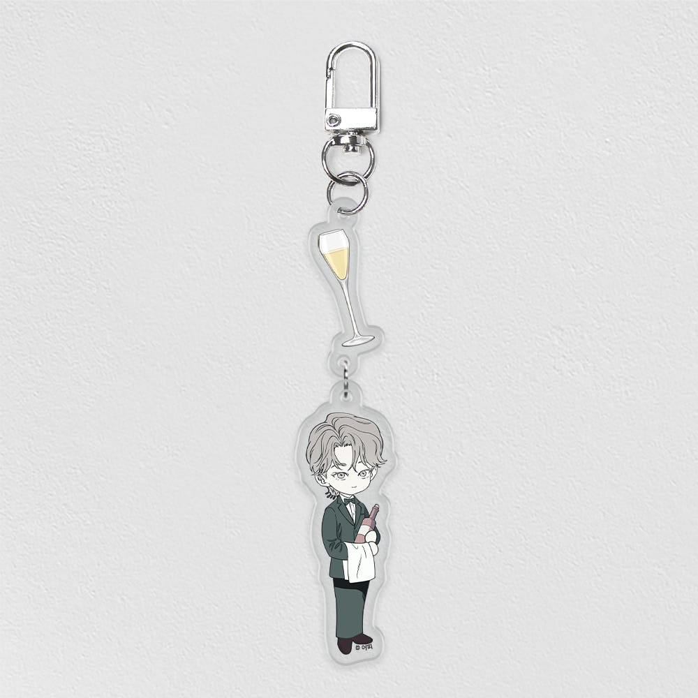 POP THE BEYOND Acrylic Keychain - The Pizza Delivery Man and the Gold Palace