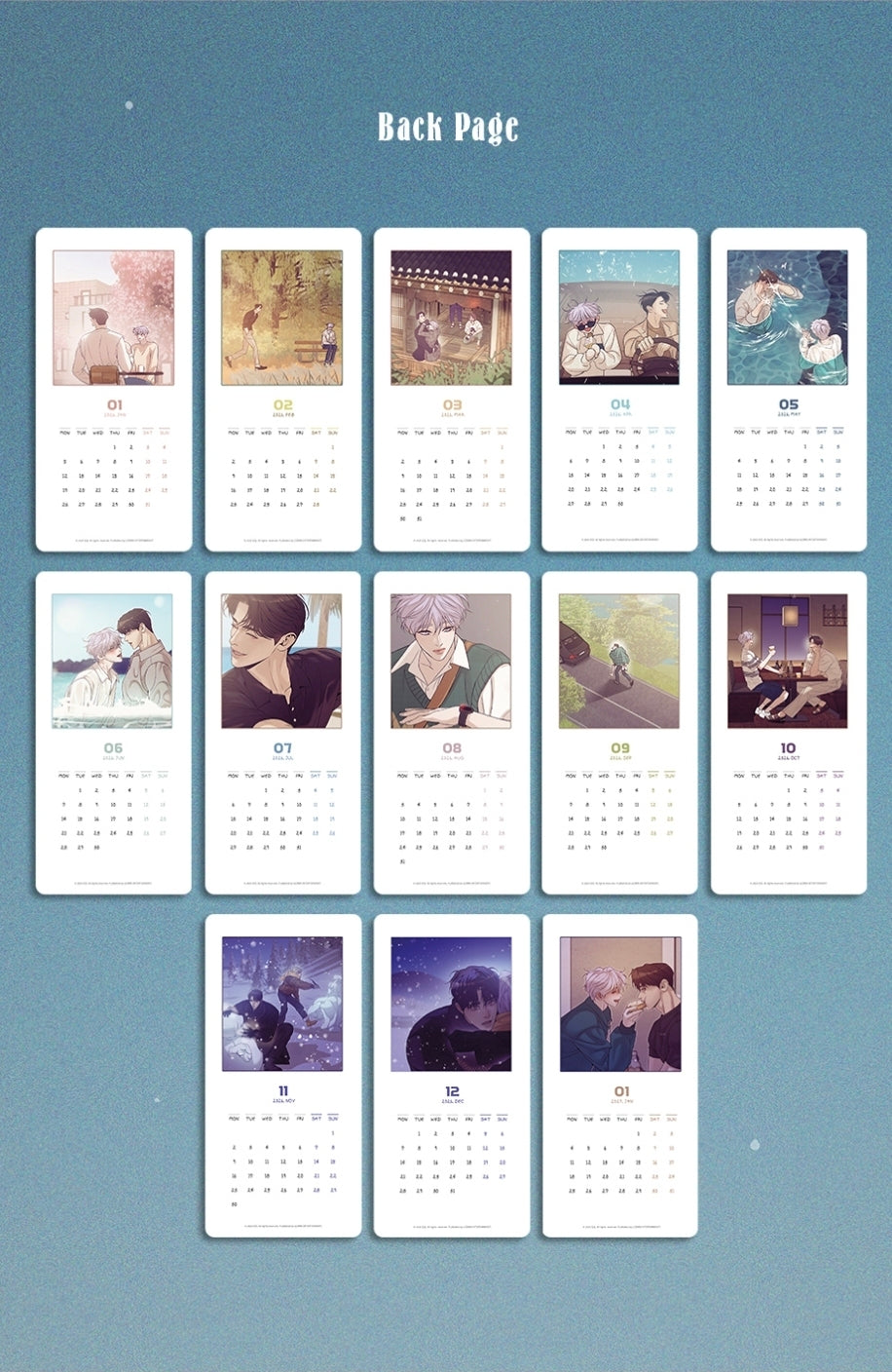 Pearl Boy 2026 Calendar Set
