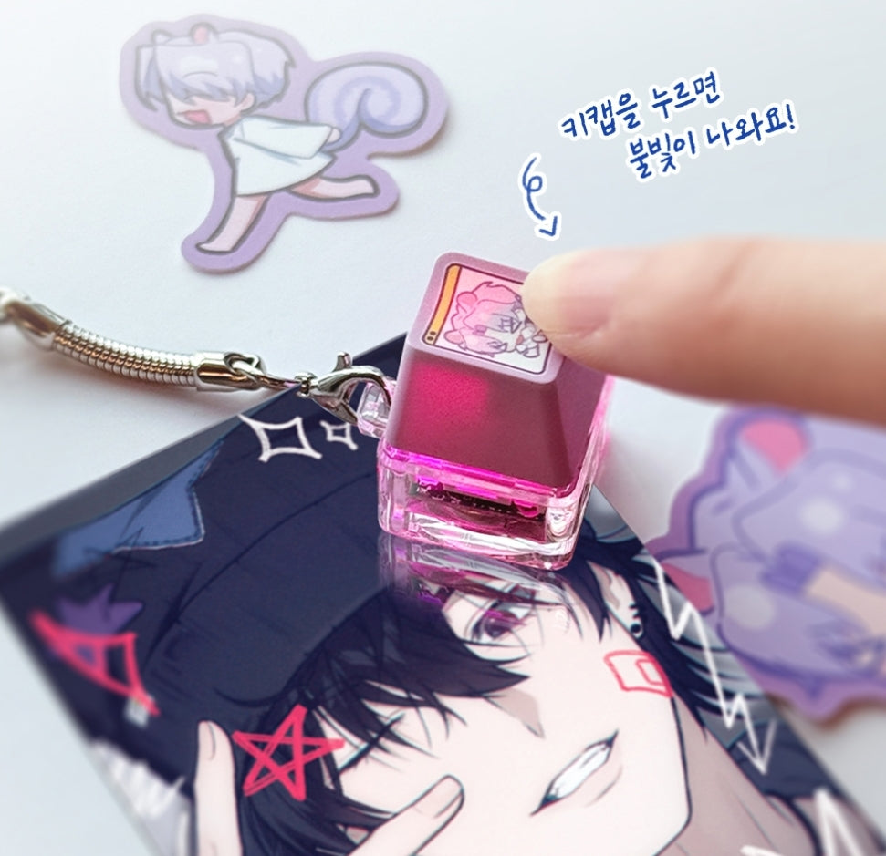 Virtual Strangers Keycap Keyring Set