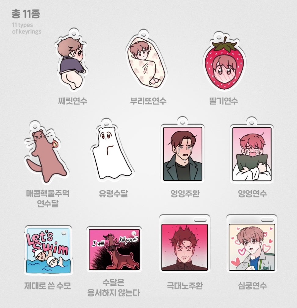 Flip Turn Collection Keyring