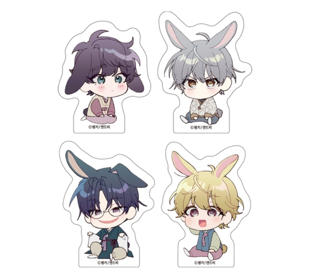 Merry Marbling Moon Rabbit Acrylic Block Set