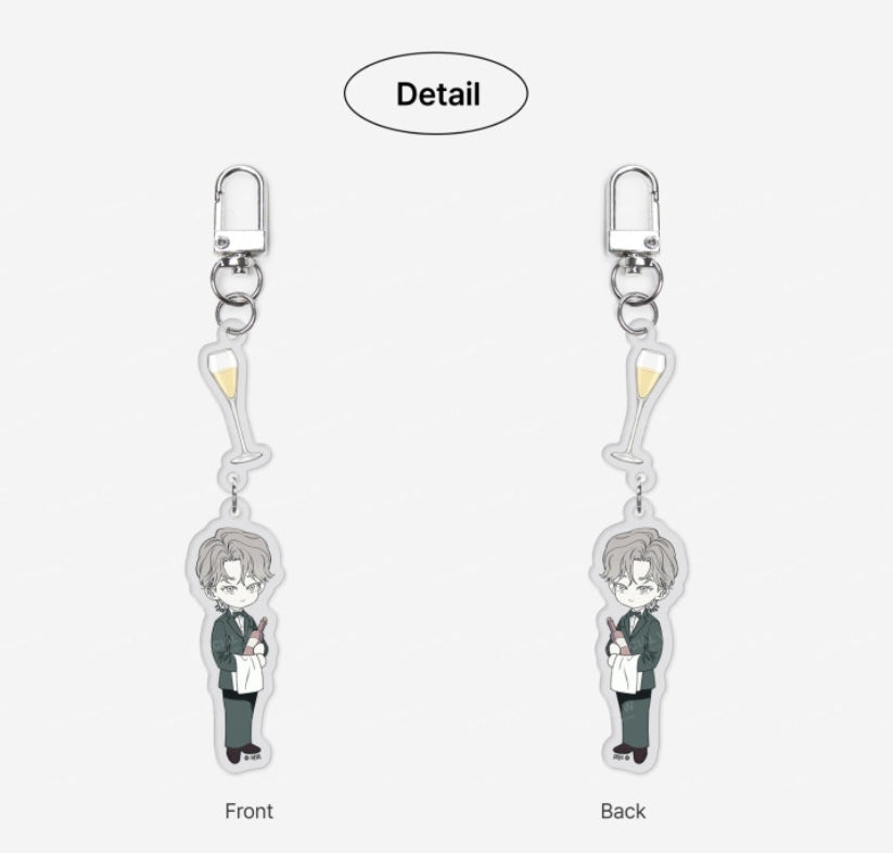 POP THE BEYOND Acrylic Keychain - The Pizza Delivery Man and the Gold Palace