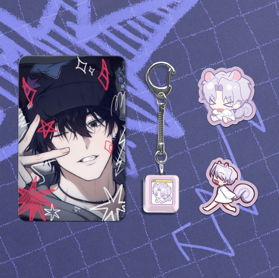 Virtual Strangers Keycap Keyring Set