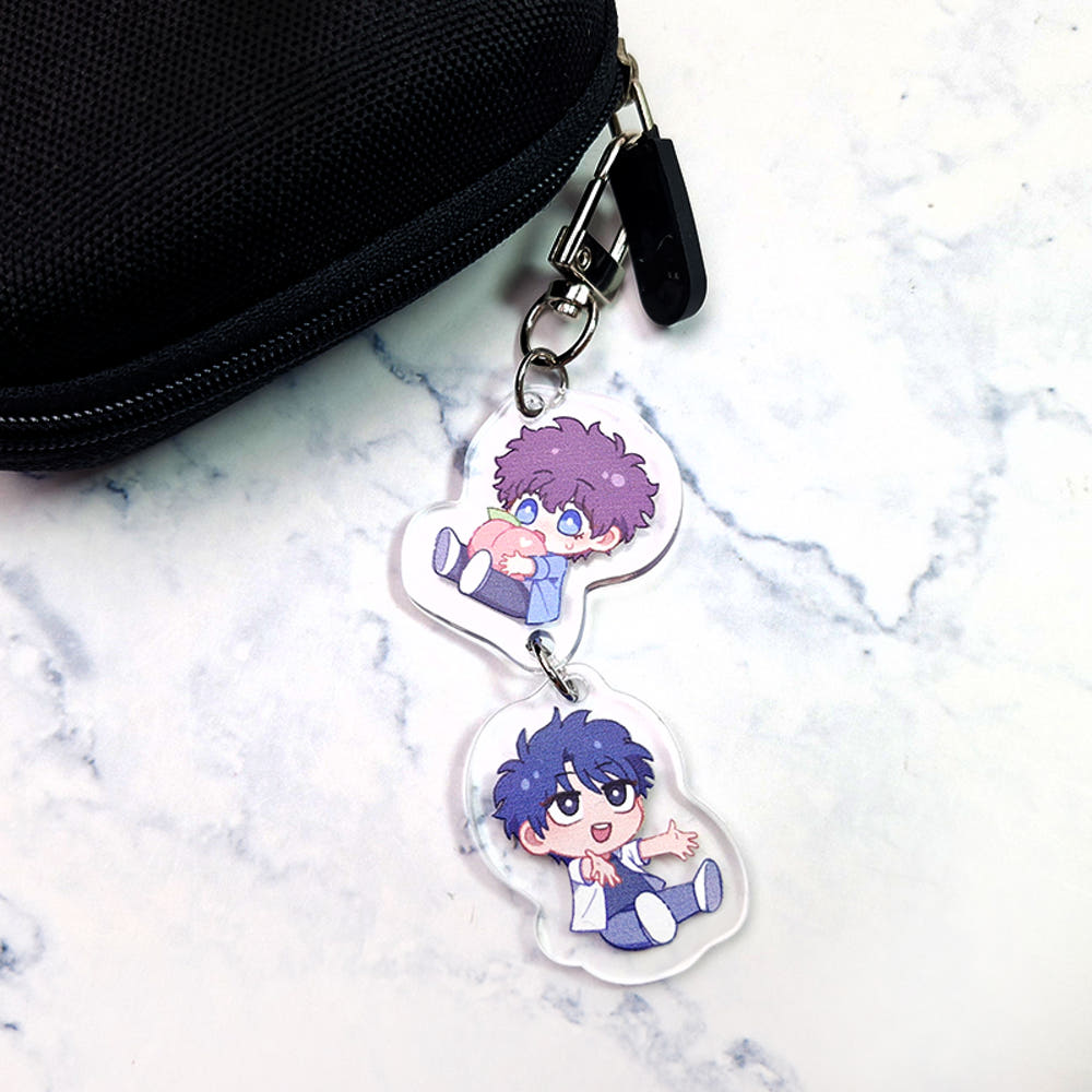 Finders Keepers 2-tiered Hanging Acrylic Keychain
