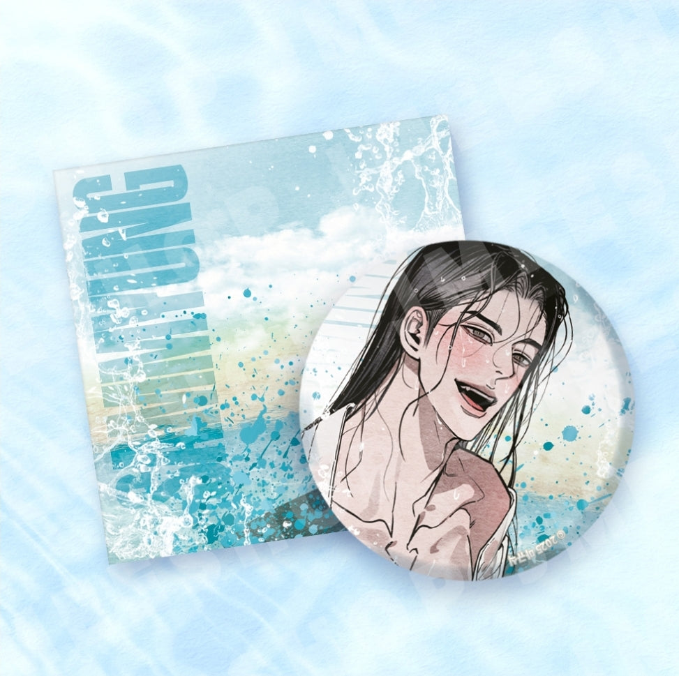 The Heart of the Lotus Can Badge SUMMER ver.