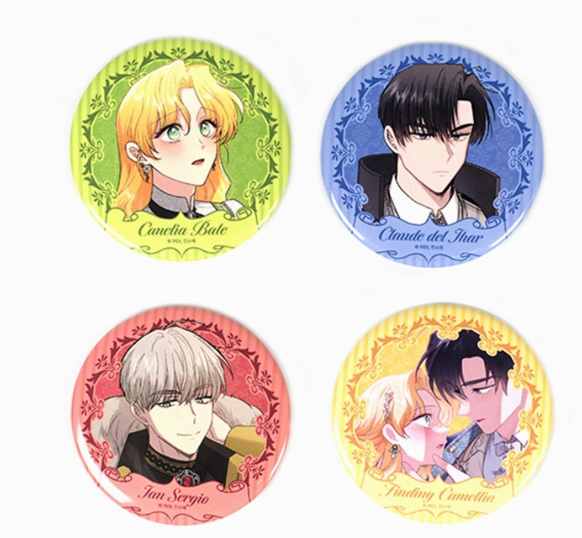 Finding Camellia Can Badge Set (4 types)