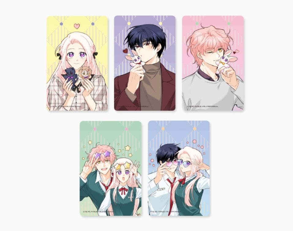 Little Rabbit and the Big Bad Panther Set of 5 Translucent Background Photocards