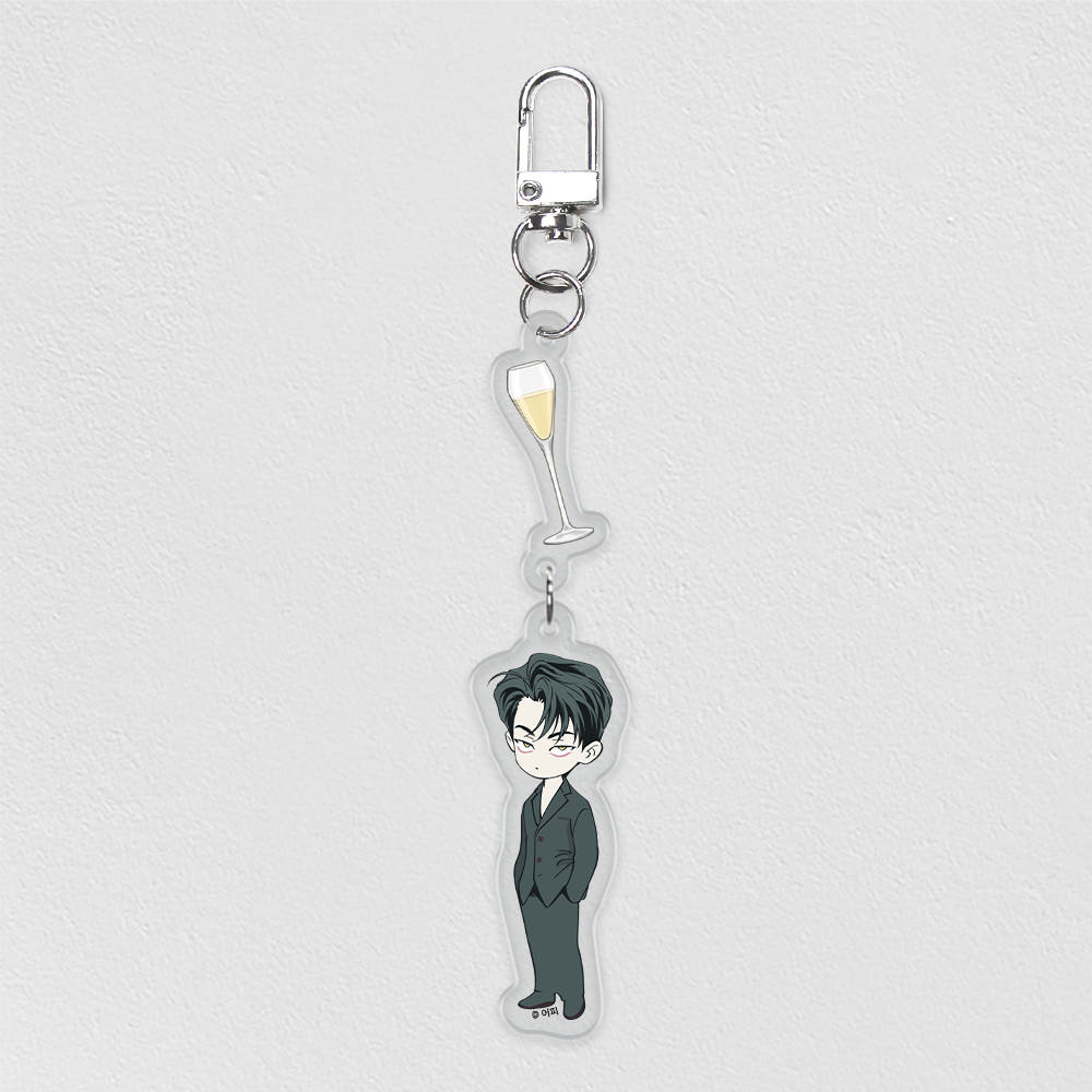 POP THE BEYOND Acrylic Keychain - The Pizza Delivery Man and the Gold Palace