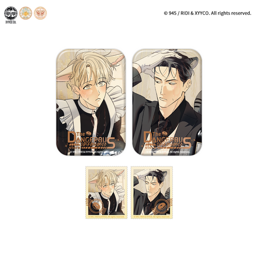 [CH][Pre-order]The Dangerous Convenience Store "Dazzling Danger" Afternoon Tea Square Badge Set