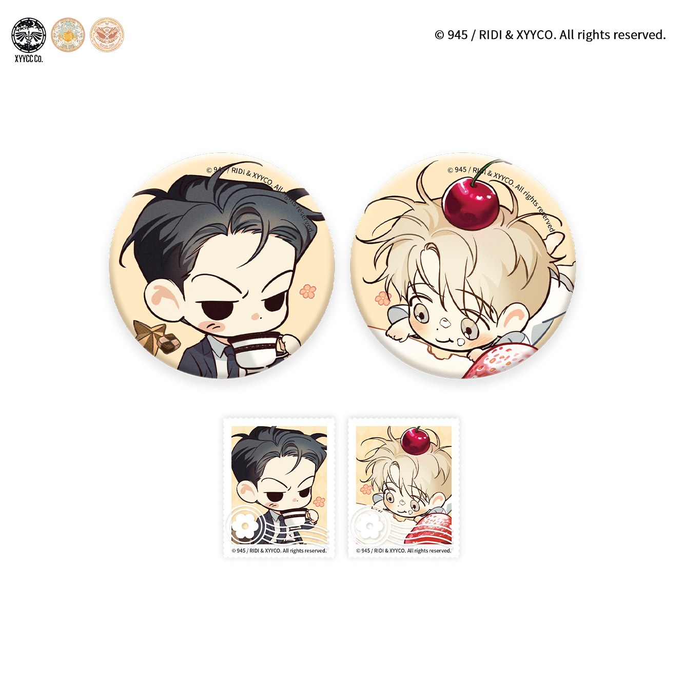 [CH][Pre-order]The Dangerous Convenience Store "Dazzling Danger" Afternoon Tea Round Can Badge Set