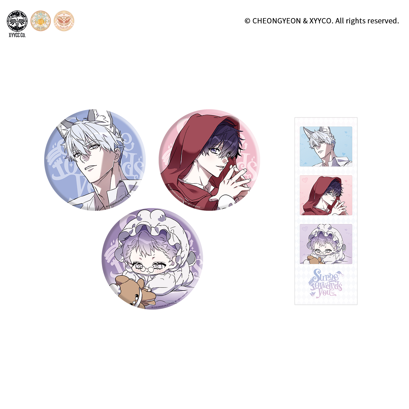 [CH] [Pre-Order] Mercury Studios x Surge Towards You "Fairy Tale" Can Badge Set