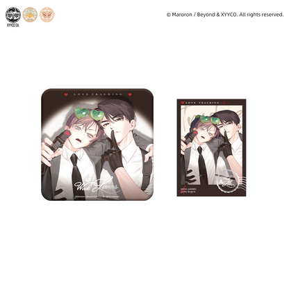 4 Week Lovers Love Tracking Square Can Badge Set