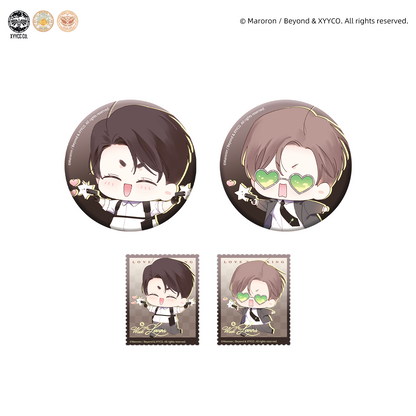4 Week Lovers Love Tracking Chibi Can Badge Set