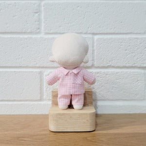 10cm Doll Pastel Check Pajama Set