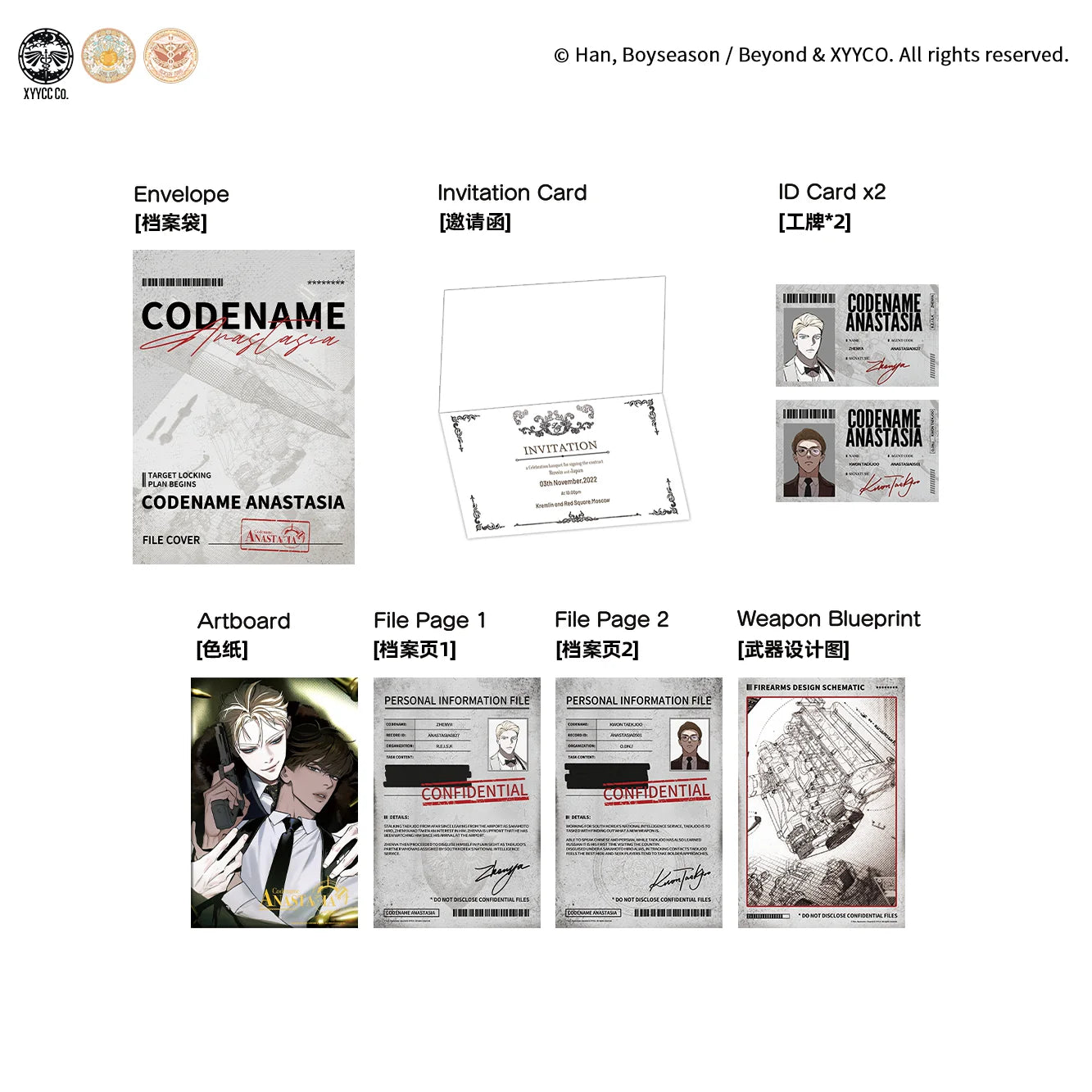 [CH][ Pre-order] Codename Anastasia "Garden of Eden" Agent File Set