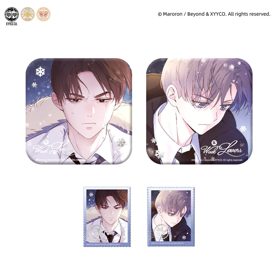 [Pre-order] 4 Week Lover "Snowy Night" Badge Set