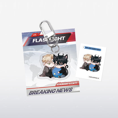 Flashlight Couple Acrylic Keyring