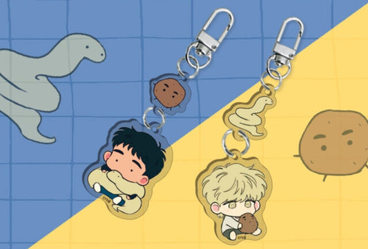 The Sacred Serpent's Seduction Acrylic Keychain