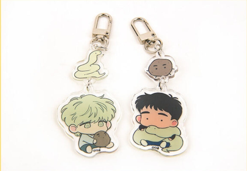 The Sacred Serpent's Seduction Acrylic Keychain