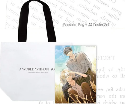 A World Without You Reusable Bag + A4 Poster Set
