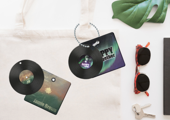 Happy Twogether Mini LP Keyring Set