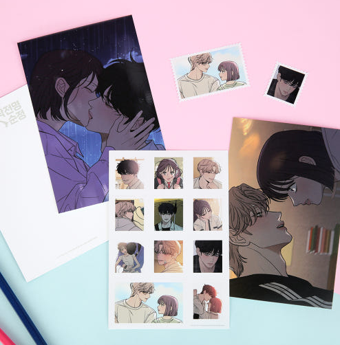 Operation True Love Postcard & Stamp-Shaped Sticker Set