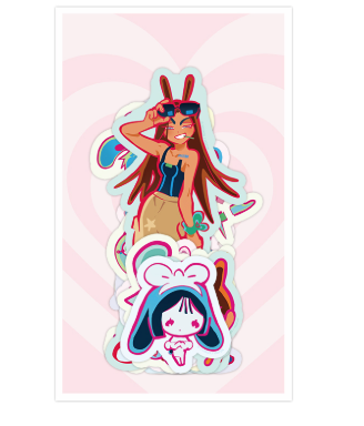 ALIEN STAGE Rabbit Sticker Set