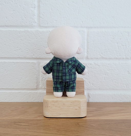 10cm Doll Vintage Check Pajama Set