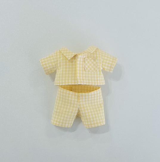 10cm Doll Pastel Check Pajama Set