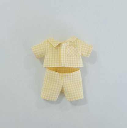 10cm Doll Pastel Check Pajama Set