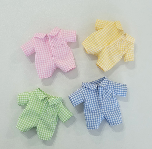 10cm Doll Pastel Check Jumpsuit