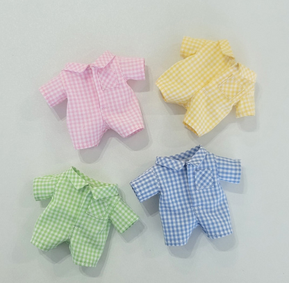 10cm Doll Pastel Check Jumpsuit