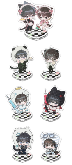 [Pre-order] Eighteen's Bed:  Acrylic Block Set, Mini Acrylic Stand