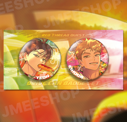 Red Thread Quest Can Badge Set
