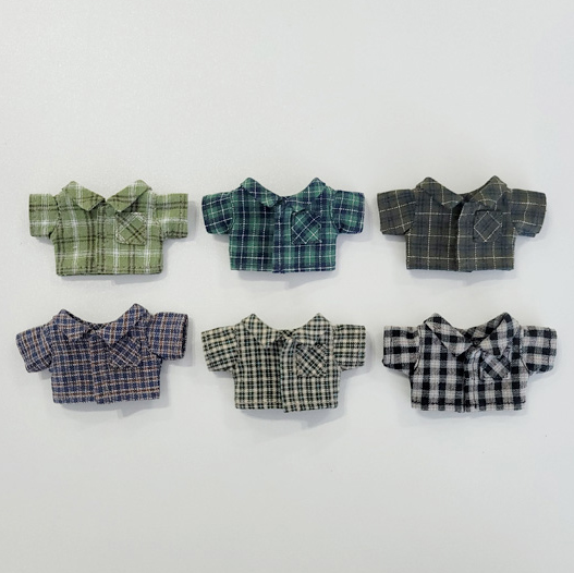 10cm Doll Vintage Check Shirt