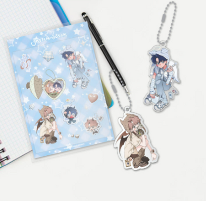 Sketch Acrylic Keyring Set