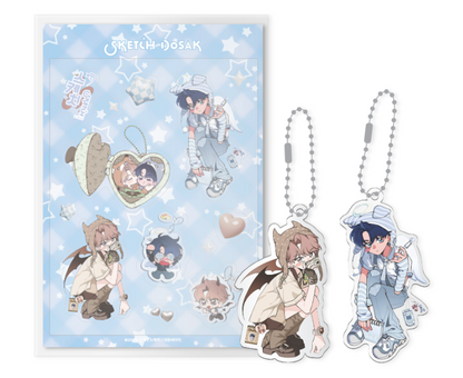 Sketch Acrylic Keyring Set