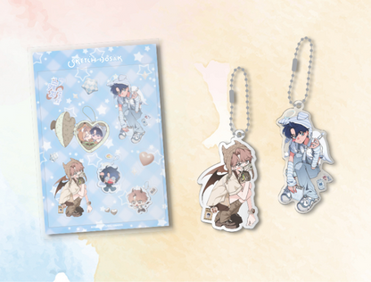 Sketch Acrylic Keyring Set