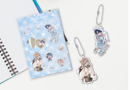 Sketch Acrylic Keyring Set