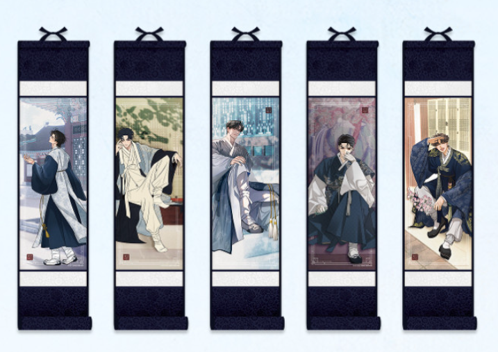 [Pre-order] Romantic Flower Silk Single Item:  Wall Scroll