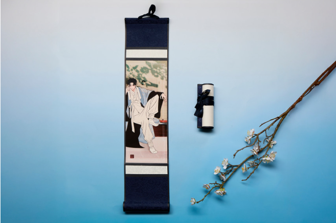 [Pre-order] Romantic Flower Silk Single Item:  Wall Scroll