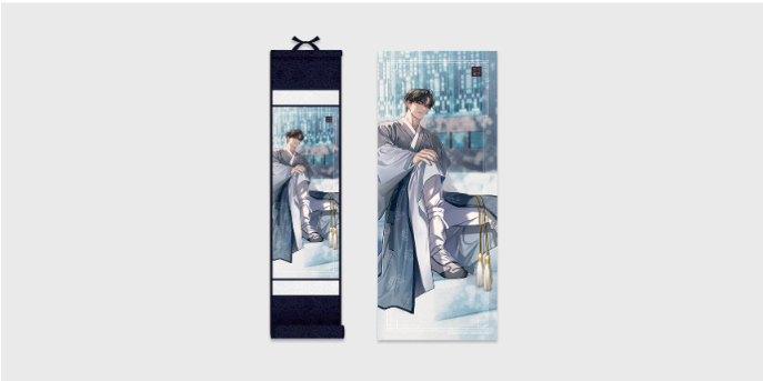 [Pre-order] Romantic Flower Silk Single Item:  Wall Scroll