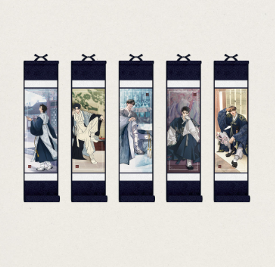 [Pre-order] Romantic Flower Silk Single Item:  Wall Scroll