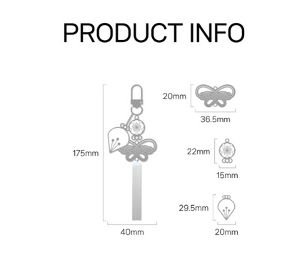 [Pre-order]Romantic Flower Silk Single Item:  Plum Blossom Petal Metal Keyring