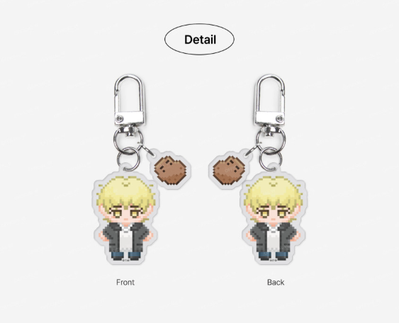 The Sacred Serpent's Seduction Pixel Acrylic Keychain